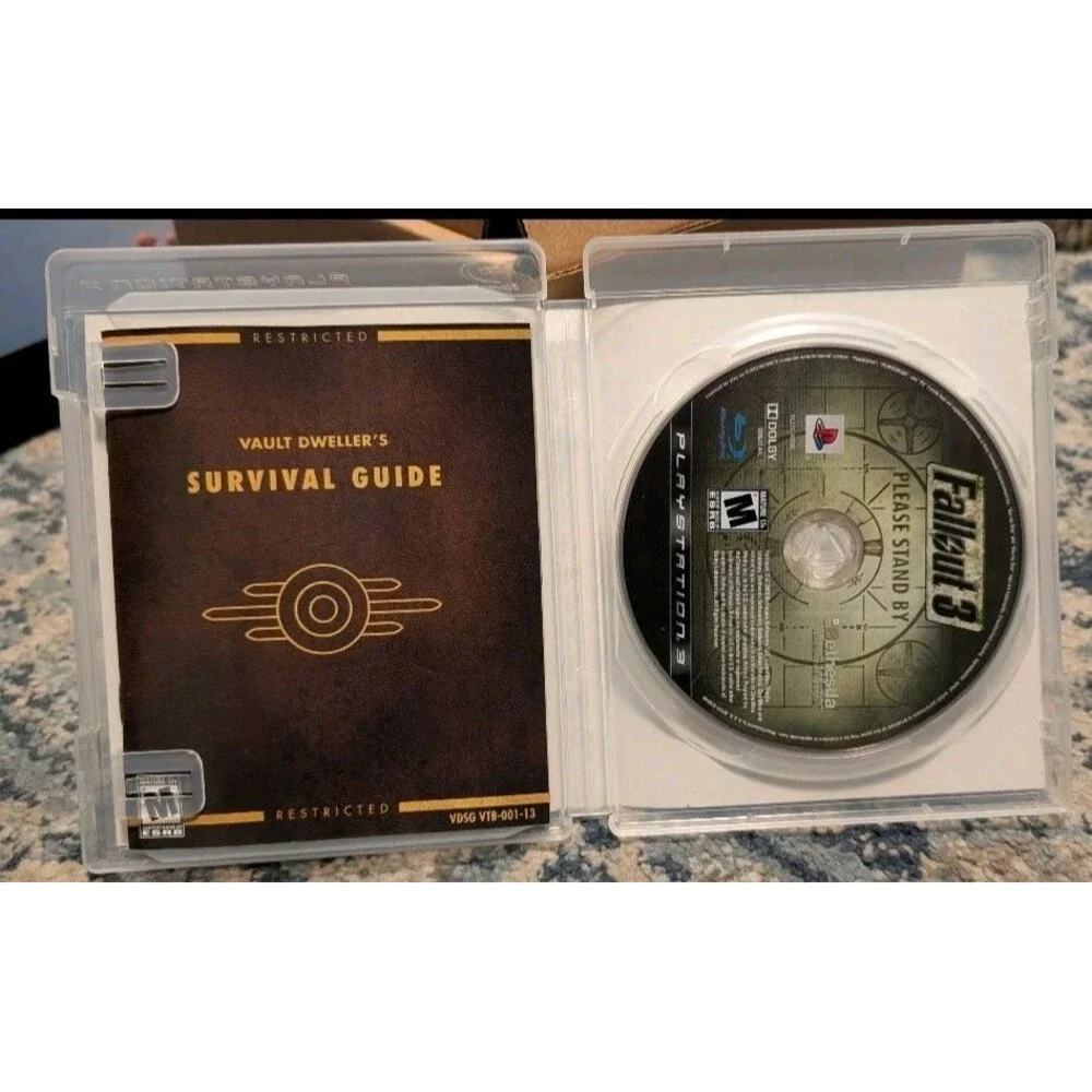 Fallout 3 PS3 PlayStation 3 Complete CIB w/ Vault Dweller's Survival Guide Teste